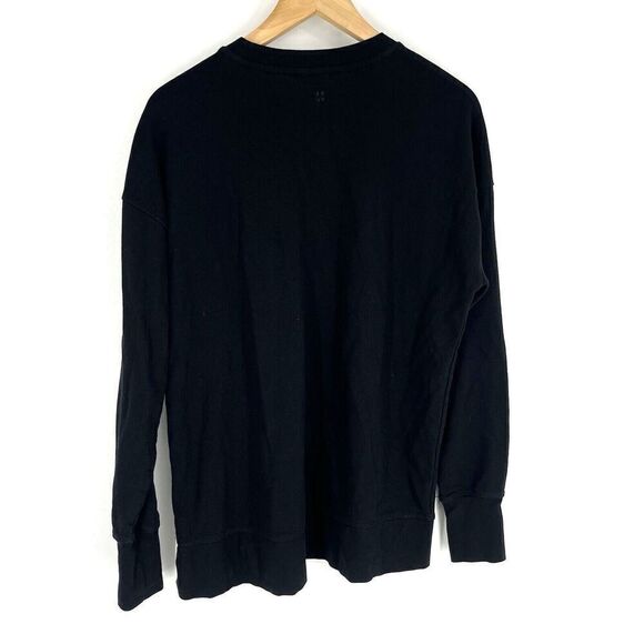 Sweaty Betty Sweatshirt Size Small Black After Class Split Side Oversized Yoga - Picture 6 of 10